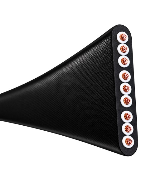 CAVO ELETTRICO PIATTO H05VVH6-F 9x0.75 mm² PER ASCENSORE MONTACARICHI FLESSIBILE MULTIPOLARE 9 POLI NERO PROFESSIONALE ITALY