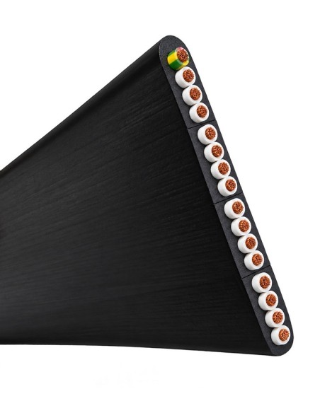 CAVO ELETTRICO PIATTO H05VVH6-F 16G0.75 mm² PER ASCENSORE MONTACARICHI FLESSIBILE MULTIPOLARE 16 POLI NERO PROFESSIONALE