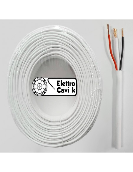 CAVO ALLARME 2x0,50 mm² + MICROCOASSIALE ANTIFURTO BIPOLARE 2 POLI IN RAME