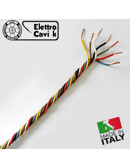 CAVO PERMUTATORE 7x0,50 mm² TRECCIA SCOPERTA CITOFONICA 7 POLI FLESSIBILE