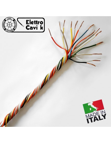 CAVO PERMUTATORE 14x0,50 mm² TRECCIA SCOPERTA CITOFONICA 14 POLI FLESSIBILE