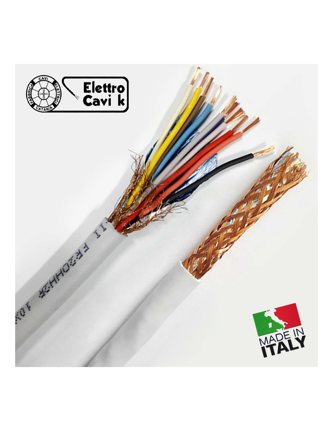 Cavo Schermato FR2OHH2R 10x0,50 Mm² Gomma Antifiamma - 50 Metri Per Impianti Elettrici - Foto 4