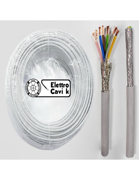 CAVO FR2OH2R 7G1 mm² SCHERMATO MULTIPOLARE 7 POLI FLESSIBILE ANTIFIAMMA GRIGIO